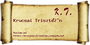 Krucsai Trisztán névjegykártya